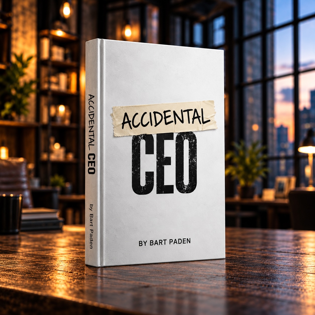 Accidental CEO by Bart Paden, standing on a desk