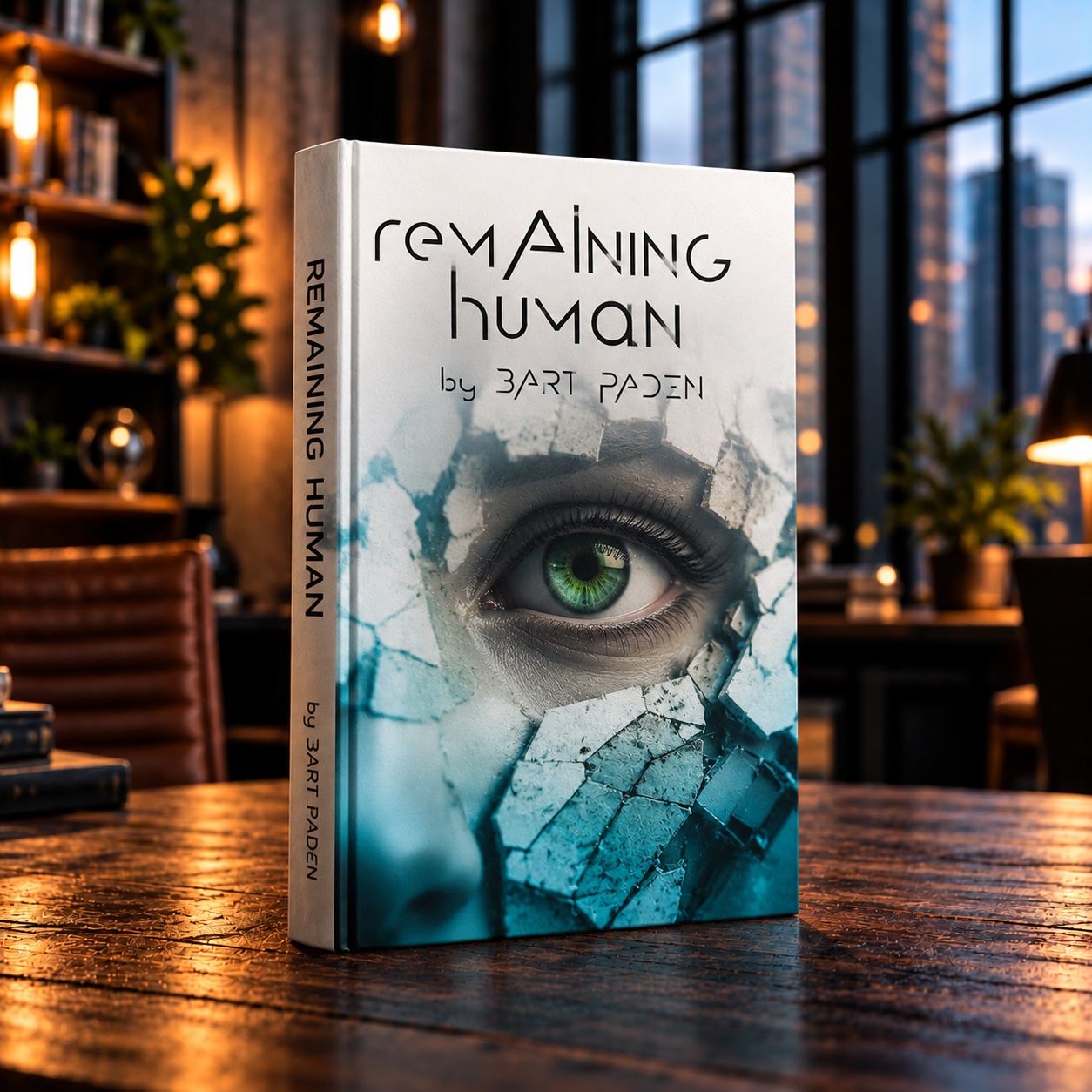 Remaining Human by Bart Paden, standing on a desk